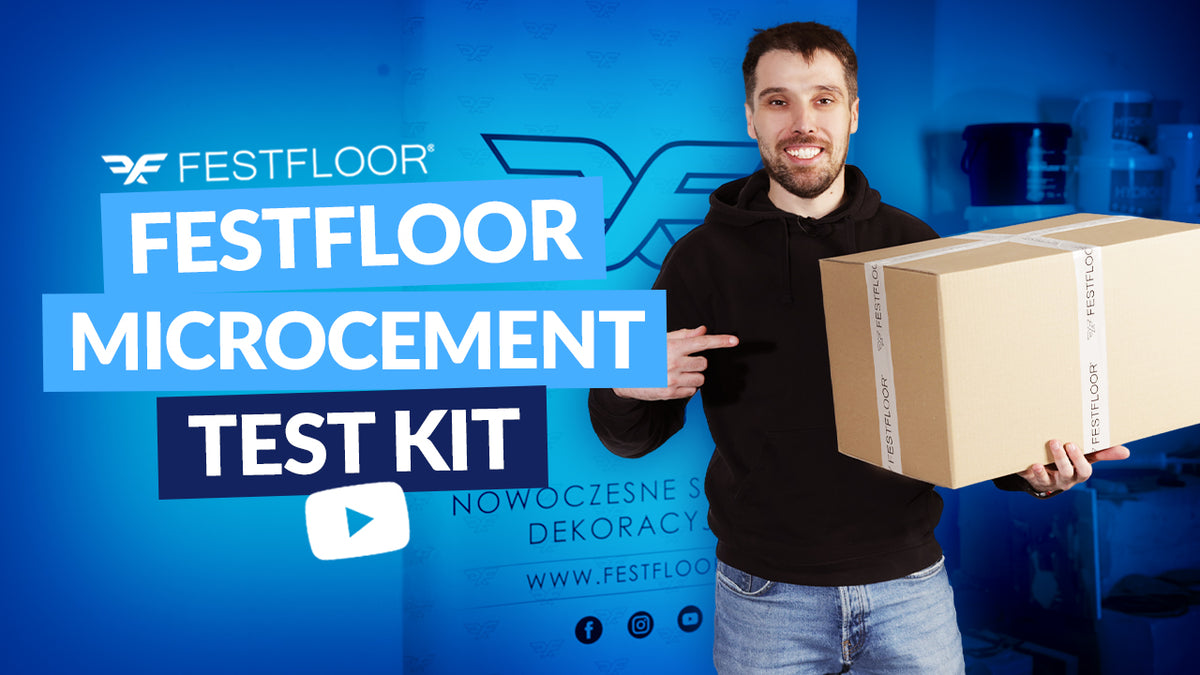 FESTFLOOR mikrocemento bandomasis rinkinys. Puikiai tinka pavyzdžiams