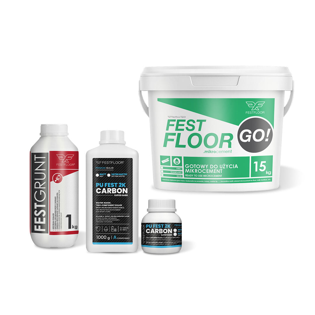 mikrocementas rinkinys sienoms FESTFLOOR GO! - 10m²
