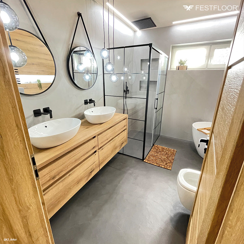 Microcement kit for bathroom tiled walls HYDROFEST - 10m²