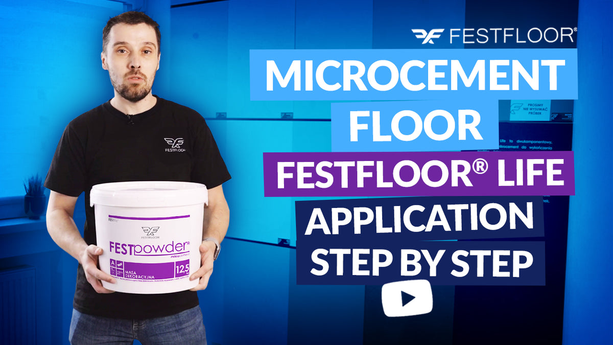 Mikrocemento grindys žingsnis po žingsnio | Kaip dengti Festfloor Life