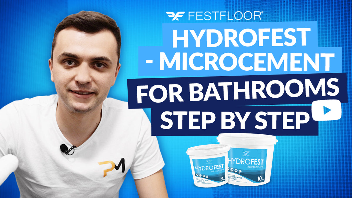 HydroFest: vandeniui atsparus mikrocementas vonios kambariams – kaip jį dengti?